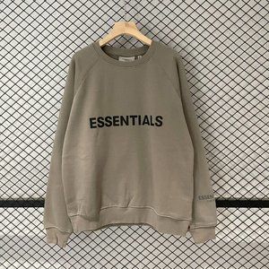 FEAR OF GOD ESSENTIALS letter logo embossed round neck sweatshirt